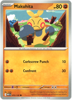 Makuhita 072/132 - Mega Evolution - Pokemon - NM/M English - Image 1