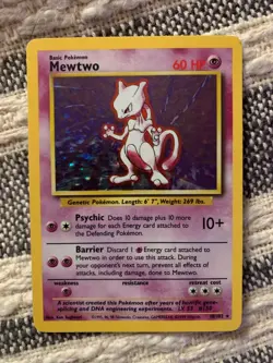 Pokemon MEWTWO Holo 10/102 Excellent Condition Never Played - Image 1