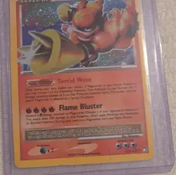 Pokemon Magmortar 130 HP Ultra Rare Mysterious Treasures 123/123 Lv.X Holo - Image 4
