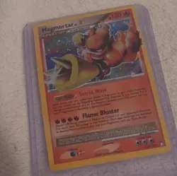 Pokemon Magmortar 130 HP Ultra Rare Mysterious Treasures 123/123 Lv.X Holo - Image 5