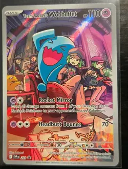 Pokemon TCG Sv: Scarlet & Violet Team Rocket's Wobbuffet 203 Promo Holo Eng HP … - Image 1