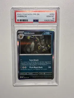 Pokemon TCG Umbreon 059/131 Sv: Prismatic Evolutions Holo Rare - PSA 10 Gem Mint - Image 1