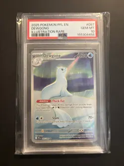 Pokemon 2025 Dewgong 097/094 Illustration Rare Phantasmal Flames - PSA 10 MT - Image 1