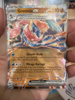 Pokemon TCG Greninja ex 106/167 Sv06 Twilight Masquerade Holo Double Rare EX - Image 1