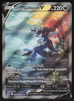 Hisuian Samurott V GG51/GG70 Holo Crown Zenith Galarian Gallery Pokemon NM - Image 1