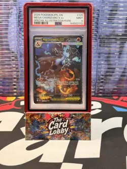 2025 POKEMON PHANTASMAL FLAMES SPECIAL ILLUSTRATION MEGA CHARIZARD X EX PSA 9 - Image 1