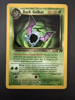 Dark Golbat 24/82 Pokemon Team Rocket Rare - WOTC Vintage - LP/MP - Image 1