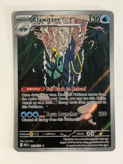 Pokemon TCG Mega Evolutions Alt Art Clawitzer 141/132 Near Mint - Image 1