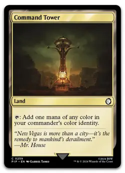 Command Tower #259 (LP) Fallout PIP Magic MTG - Image 1
