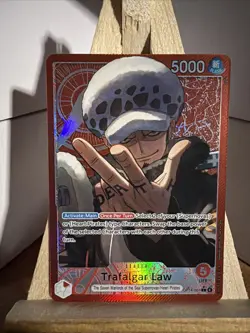 One Piece Trafalgar Law Leader #OP14-001 Alternate Art The Azure Sea’s Seven MT! - Image 1
