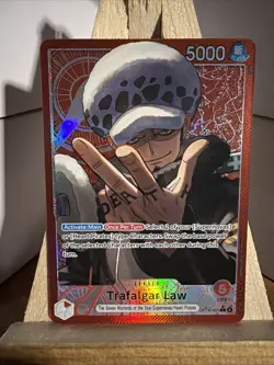 One Piece Trafalgar Law Leader #OP14-001 Alternate Art The Azure Sea’s Seven MT! - Image 2