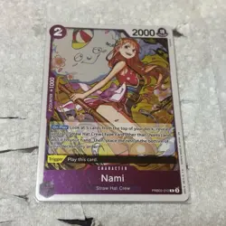 Bandai One Piece CCG Nami PRB02-012 Premium Booster Vol. 2 Rare Foil Trigger EN - Image 1