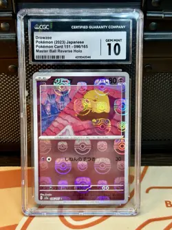 Nintendo CGC 10 Drowzee 096/165 Pokemon Card 151 Master Ball Rev Holo JP - Image 1