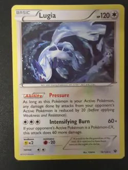 Pokemon TCG Lugia - 78/124 - Fates Collide XY Cracked Holo Rare Card HP - Image 1