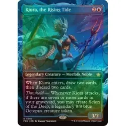 FOIL KIORA, THE RISING TIDE (BORDERLESS) Foundations FDN Magic MTG MINT CARD - Image 1