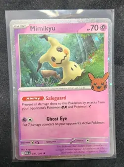 Mimikyu ERROR COSMOS HOLO BLEED 037/091 Pokemon TCG Card PAF Near Mint NM - Image 1