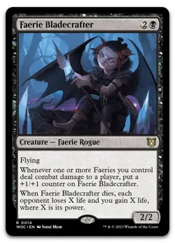 Faerie Bladecrafter #14 (NM) Wilds of Eldraine WOC Magic MTG - Image 1
