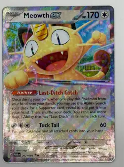 Meowth 062/088 Double Rare NM. Perfect Order (POR)(ME3). Pokemon Card - Image 1