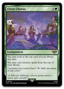 Elven Chorus #160 (LP) Lord of the Rings LTR Magic MTG - Image 1