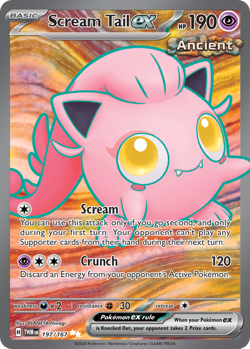 SCREAM TAIL EX 197/167 ULTRA RARE TWILIGHT MASQUERADE POKEMON NEAR MINT - Image 1