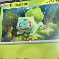 Pokemon TCG Bulbasaur 046 SVP Promo Cosmos Holo 70 HP half a swirl - Image 3