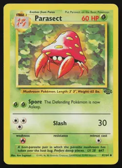 PARASECT 41/64 UNCOMMON JUNGLE POKEMON MP - Image 1
