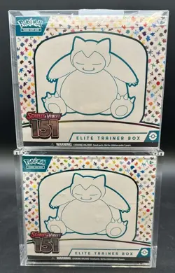 Lot of (2) Pokemon TCG 151 Elite Trainer Boxes SEALED w/Protectors - Image 1