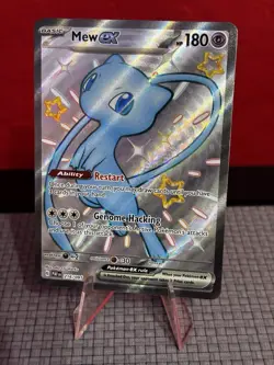 Mew EX 216/091 PAF Paldean Fates Shiny Ultra Rare Full Art NM Pokemon - Image 1