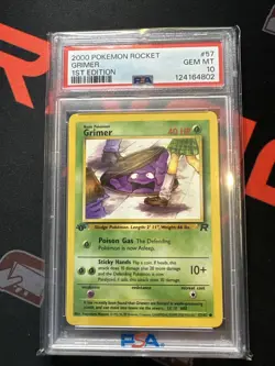 2000 Pokemon Team Rocket 1st Edition Grimer #57 PSA 10 Gem Mint RARE - Image 1