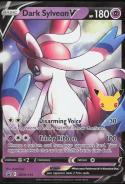 DARK SYLVEON V SWSH134 HOLO PROMO SWORD & SHIELD PROMO POKEMON NM - Image 1