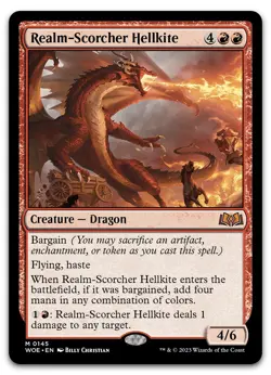 Realm-Scorcher Hellkite #145 (LP) Wilds of Eldraine WOE Magic MTG - Image 1