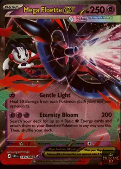 Mega Floette ex 035/086 Double Rare ME04: Chaos Rising Pokemon Holo Near Mint - Image 1