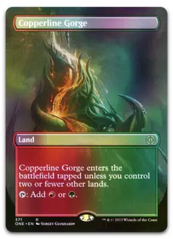 Copperline Gorge (Borderless) #371 (Foil) LP Phyrexia All Will Be One Magic MTG - Image 1