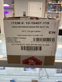 Pokemon TCG ME04 Mega Evolution CHAOS RISING 6 BOX BOOSTER CASE Sealed - Image 1