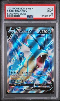 Gyarados V #171 Pokemon TCG 2021 SWSH Evolving Skies Full Art PSA 9 Mint - Image 1