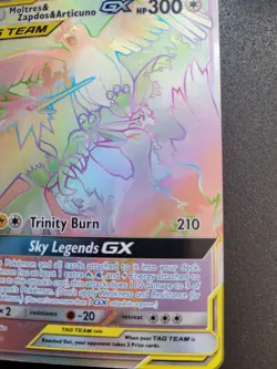 Hidden Fates: Moltres & Zapdos & Articuno GX Rainbow Secret Rare 69/68 NM - Image 2