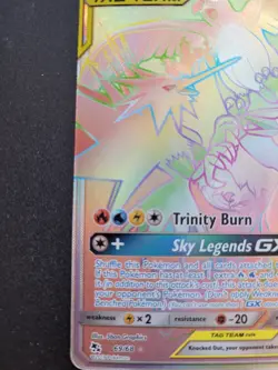 Hidden Fates: Moltres & Zapdos & Articuno GX Rainbow Secret Rare 69/68 NM - Image 3
