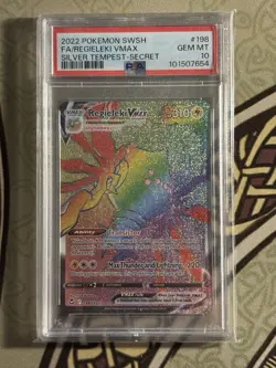 Pokemon TCG 2022 Silver Tempest Regieleki VMAX Secret Rare Holo PSA 10 - Image 1