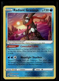 Pokemon TCG SWSH10: Astral Radiance #046/189 Radiant Greninja - Image 1