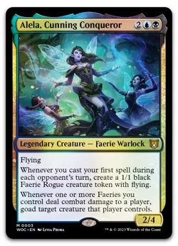 Alela, Cunning Conqueror #3 (Foil) (NM) Wilds of Eldraine WOC Magic MTG - Image 1