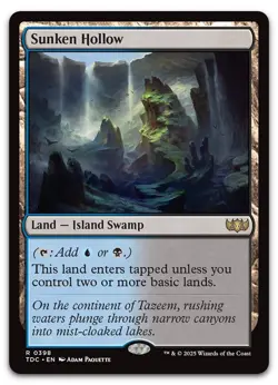 Sunken Hollow #398 (NM) Tarkir Dragonstorm TDC Magic MTG - Image 1