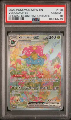 2023 Pokemon Mew EN 151 Venusaur EX 198/165 Special Illustration Rare PSA 10 Gem - Image 1