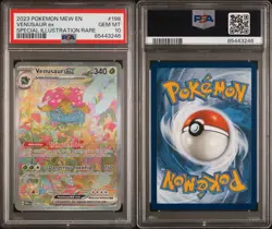 2023 Pokemon Mew EN 151 Venusaur EX 198/165 Special Illustration Rare PSA 10 Gem - Image 3