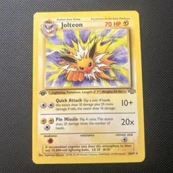 Pokemon Cards: 1st Edition Jungle Rare: Jolteon 20/64 NM/MT - Image 1