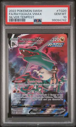2022 POKEMON SWORD & SHIELD SILVER TEMPEST TG20 FULL ART/RAYQUAZA VMAX PSA 10 - Image 1