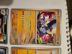 4 Pokemon Great Tusk 055/131 Hippotas 052/131 Weezing 093/159 & Rocket's Murkrow - Image 2