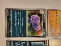 4 Pokemon Great Tusk 055/131 Hippotas 052/131 Weezing 093/159 & Rocket's Murkrow - Image 5