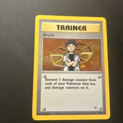 Brock HOLO 15/132 Gym Heroes Trainer VINTAGE 2000 Pokemon LP/MP - Image 4