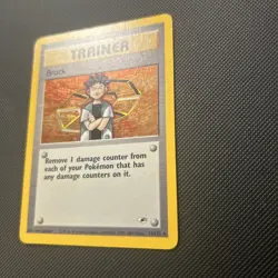 Brock HOLO 15/132 Gym Heroes Trainer VINTAGE 2000 Pokemon LP/MP - Image 5