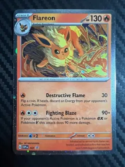 Pokemon TCG Promo SVP 167 Cosmos Holographic Flareon NM - Image 1